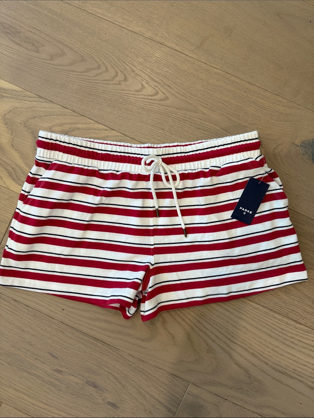 Parke x Target Red Striped Shorts